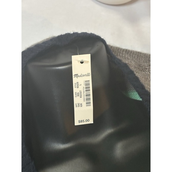 Madewell Wallace Thin Knit Heart Elbow Patches Sweater Top Sz L Wool Blend - Picture 4 of 5